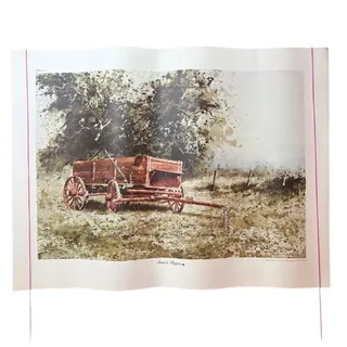 Photo of VTG Dwayne Warwick “Stone’s Wagon” Lithograph Print Tennessee Squire Art 25x17.5