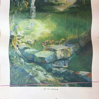 Photo of VTG Pat Daugherty “The Green Spring” Print, Roger Brashears Collection 25x17.5
