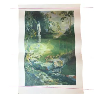Photo of VTG Pat Daugherty “The Green Spring” Print, Roger Brashears Collection 25x17.5