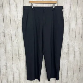 Photo of L.L. Bean Comfort Waist Dark Gray Basic Short Plain Work Wool Straight Leg Pants