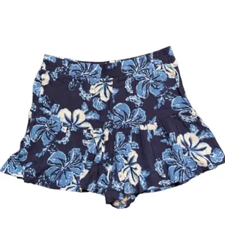 Photo of Aeropostale Blue and White Floral Ruffle Hem Shorts XS