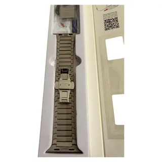 Photo of WINGLE Apple Watch Link Band Stainless Steel Titanium Color Metal Strap with