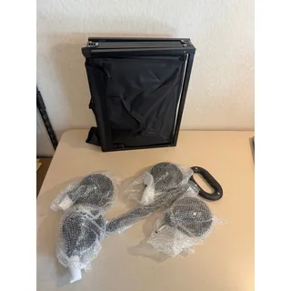 Photo of RAYHEEBS Collapsible Rolling Storage Bin Crate Black Folding Fabric Cart Wheels