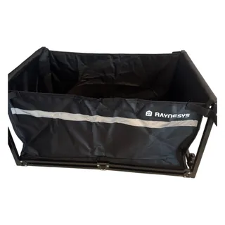 Photo of RAYHEEBS Collapsible Rolling Storage Bin Crate Black Folding Fabric Cart Wheels