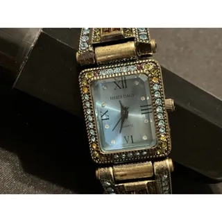 Photo of Heidi Daus Rhinestone Hinged Band Watch, Needs Battery