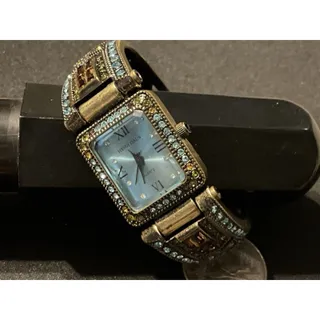 Photo of Heidi Daus Rhinestone Hinged Band Watch, Needs Battery