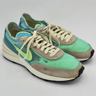 Photo of Nike Waffle One Women's Size 9 Bleached Aqua Lime Glow Green DC2533-401 Sneakers