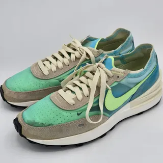 Photo of Nike Waffle One Women's Size 9 Bleached Aqua Lime Glow Green DC2533-401 Sneakers
