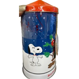 Photo of Collectors Peanuts Snoopy Christmas Musical, & Chocolate Chip Cookies Tin New