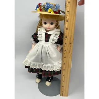 Photo of Madame Alexander McGuffey Ana Doll 1 Vinyl Plaid Dress 13" w stand NO BOX