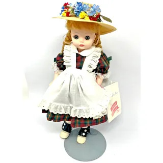 Photo of Madame Alexander McGuffey Ana Doll 1 Vinyl Plaid Dress 13" w stand NO BOX