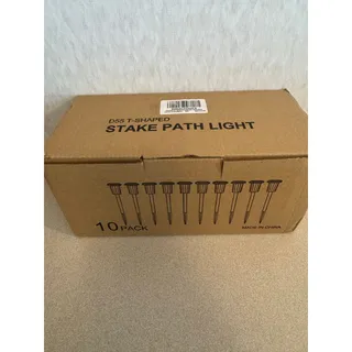 Photo of Eyrosa D55 Solar Path Lights 10 Pack T-Shaped Stainless Steel Cool White Outdoor