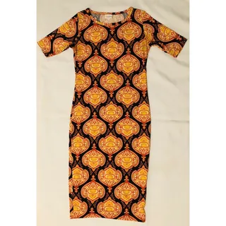 Photo of LuLaRoe Julia Dress Women XS Multicolor Pattern Stretch Comfort Casual Career