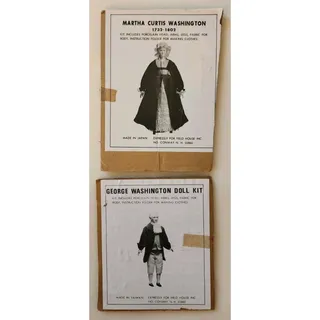 Photo of Vintage Bisque, Porcelain, Ceramic George & Martha Washington Doll Parts