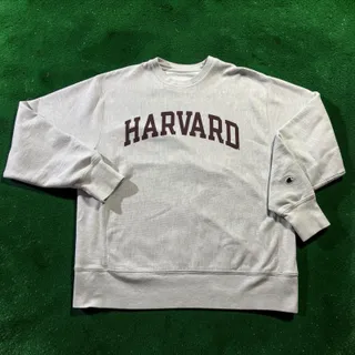 Photo of Vtg 90s Champion Reverse Weave Harvard University Sweatshirt Crewneck Gray XL
