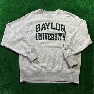Photo of Champion Reverse Weave Baylor University Crewneck Sweatshirt Gray Men’s Medium