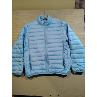 Photo of Alpine Swiss (Large) Blue Full Zip Lightweight Puffer Jacket