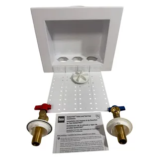 Photo of Oatey Quadtro 38529 Washing Machine Outlet Box Copper Sweat Brass Ball Valves