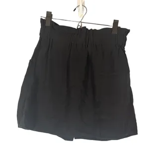 Photo of Zara Black Button Front Paperbag Waist Mini Skirt Women Sz S