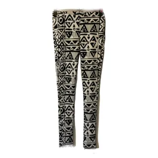 Photo of Yoyo 5 Black White Aztec Mixed Print Ankle Skinny Leggings Women Sz S
