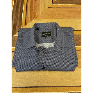 Photo of Rodd & Gunn Sports Fit Men’s Shirt – Blue Micro Dot, Size XL | Tailored Button-U