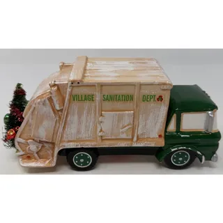 Photo of Department 56 Snow Village Service Vehicle Garbage Truck Village Sanitation Dept