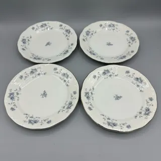 Photo of Vintage Johann Haviland Blue Garland Bread and Butter Plates Set of 4