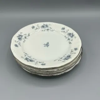 Photo of Vintage Johann Haviland Blue Garland Bread and Butter Plates Set of 4