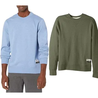 Photo of 2 New Champion Mens Large Light Blue & Army Green Sueded Fleece Crew Sweatshirts