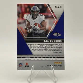Photo of JK Dobbins  2020 Mosaic RC Rookie NFL Debut