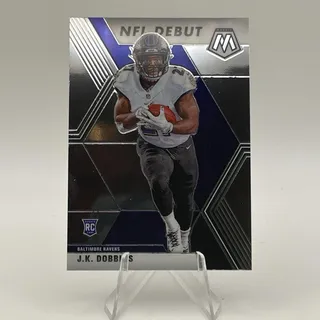 Photo of JK Dobbins  2020 Mosaic RC Rookie NFL Debut