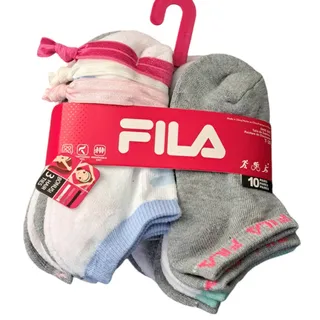 Photo of Fila 10 Pairs Soft Socks 3 Hair Ties Girl's 7 to 10 Shoe
