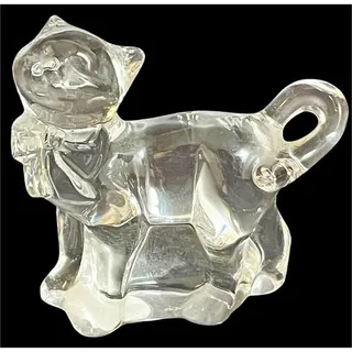 Photo of Lenox Fine Crystal "Sassy" Cat w/Bow Figurine Made in Germany 3.75” Tall