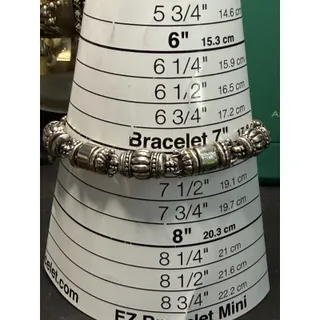Photo of Panel Statement Bracelet 7 In Silver Tone