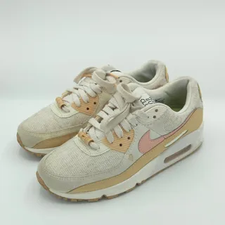 Photo of Nike Air Max 90 SE Sun Club Women's Size 7 sneakers Pink Beige Woven DJ9997-101