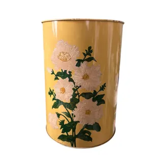 Photo of Vintage Empecco|National Can Co|Metal Floral Wastebasket