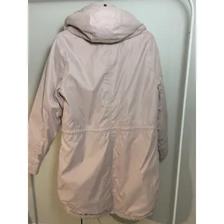 Photo of Abercrombie & Fitch Womens L Pink Sherpa Lined Hooded Parka Jacket Coat Y2K