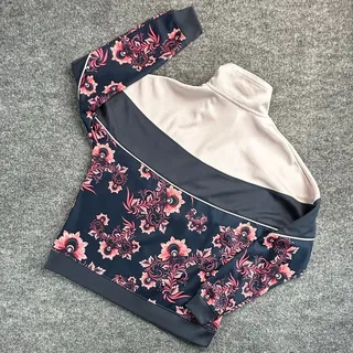 Photo of Nike Sportswear Women’s M Floral Colorblock Track Jacket Navy Pink Full Zip