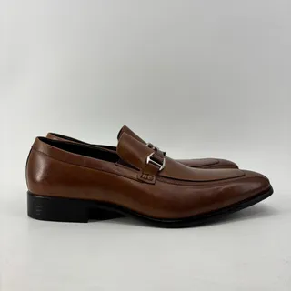 Photo of Stacy Adams Mens Size 10 Maxfield Slip On Loafer Brown Oxford Dress Shoes
