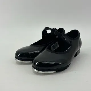 Photo of Bloch Tap Shoes Girls Size 9.5 Black Mary Jane Patent Faux Leather