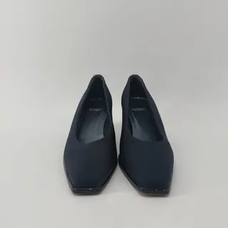 Photo of Stuart Weitzman Pumps Womens Size 7B Stuart Fabric Square Black Heels