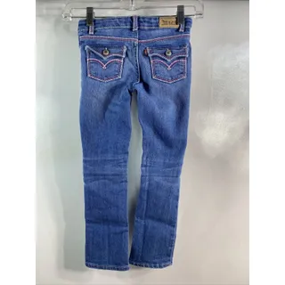 Photo of Levi's Girls 6 Reg 711 Dark Distressed Stretch Skinny Jeans Waist 20x19