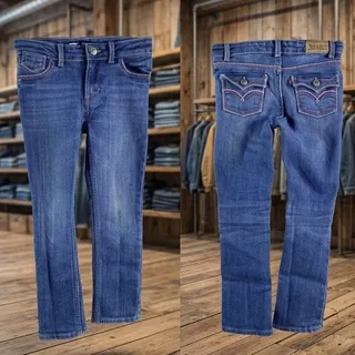 Photo of Levi's Girls 6 Reg 711 Dark Distressed Stretch Skinny Jeans Waist 20x19