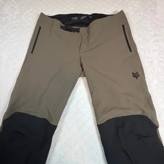 Photo of Fox Racing Defend MTB Pants Water Repellent Durable Stretch Black Tan Men Sz 38