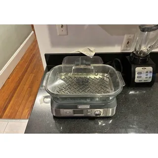 Photo of New Cuisinart STM-1000 CookFresh Digital Glass Steamer White Stainless Steel