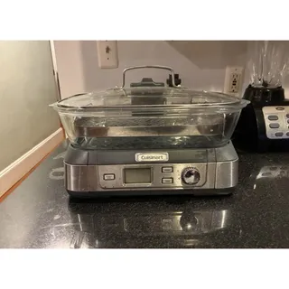 Photo of New Cuisinart STM-1000 CookFresh Digital Glass Steamer White Stainless Steel