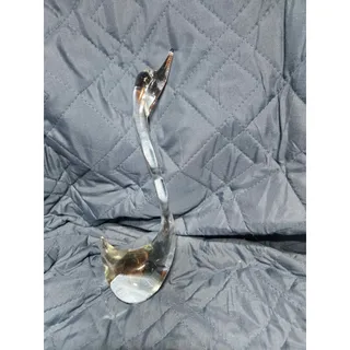 Photo of Clear Glass Swan Figurine 10" paper weight