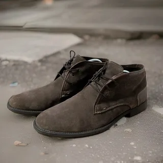 Photo of Joseph Abboud Gabe Men's 10 D Chukka Boots Brown Suede Lace Up Made in Portugal