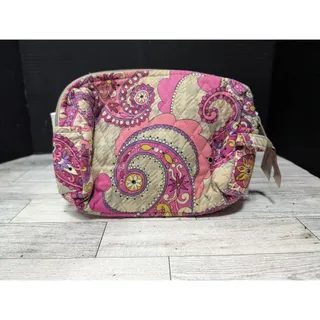 Photo of Vera Bradley Cosmetic Bag Retired Very Berry Paisley Pattern