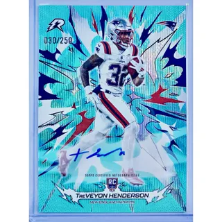 Photo of 2026 Topps TreVeyon Henderson RC Auto #159 030/250 New England Patriots